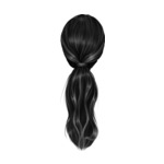 Czarne K hair-14-black